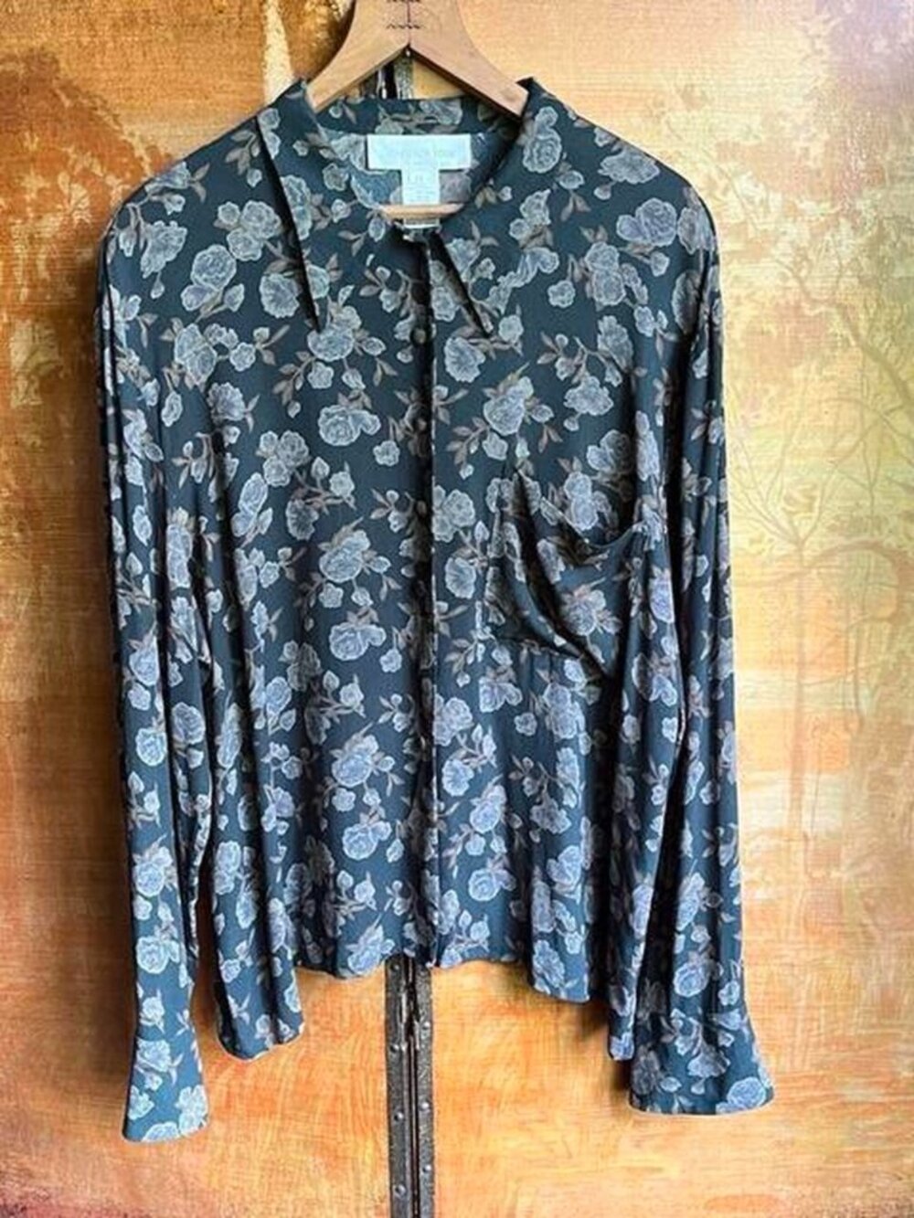 vintage floral blouse